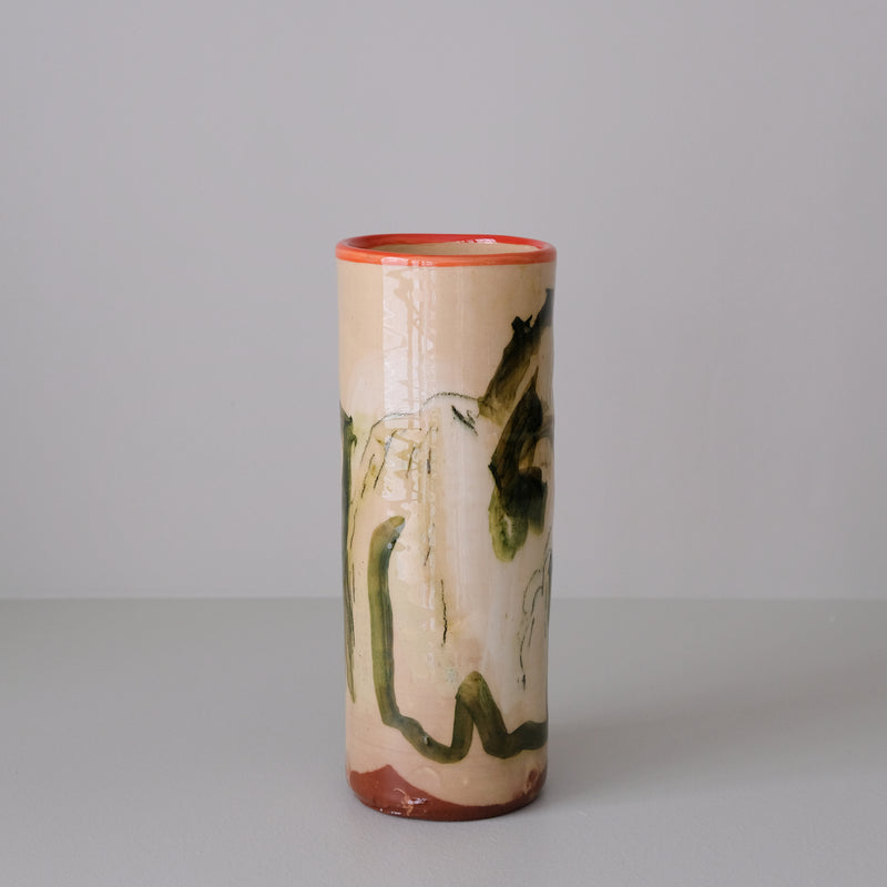 Vase 08 en faïence rouge H 23cm - Multicolore d'Héloise Bariol chez Brutal Ceramics