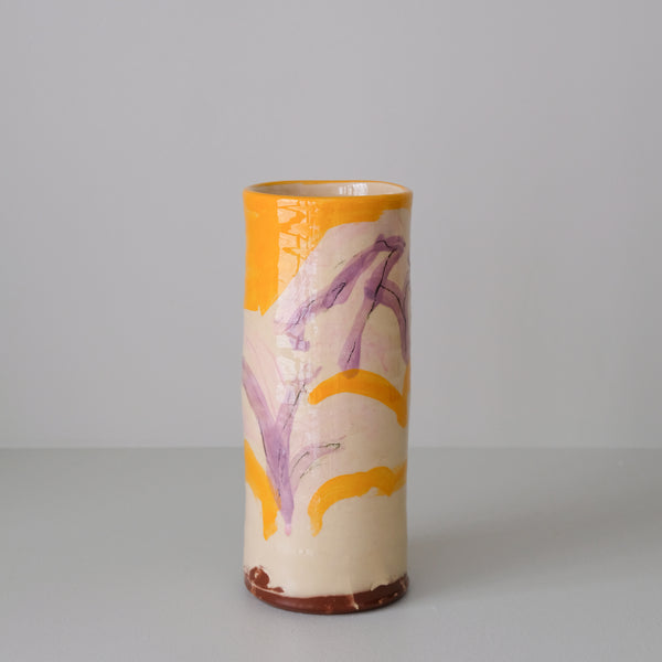 Vase 10 en faïence rouge H 23cm - Multicolore d'Héloise Bariol chez Brutal Ceramics