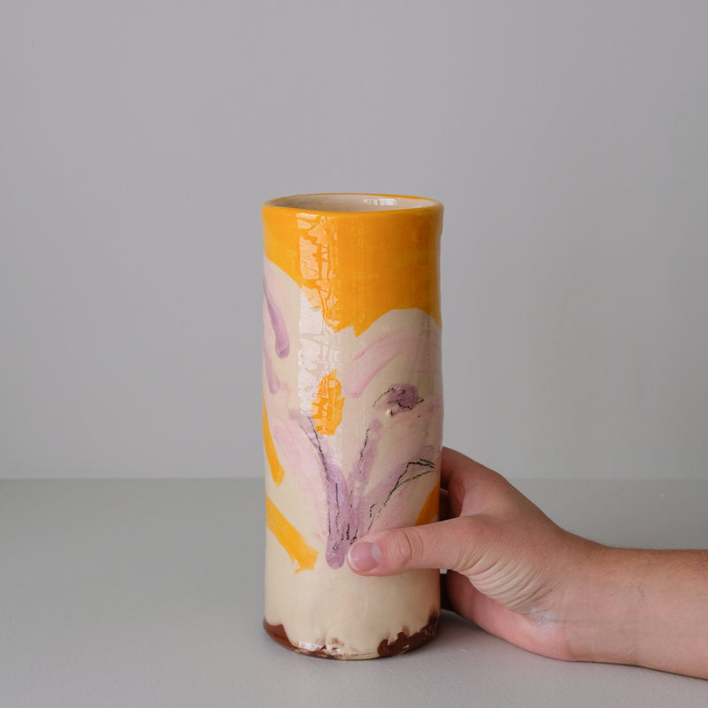 Vase 10 en faïence rouge H 23cm - Multicolore d'Héloise Bariol chez Brutal Ceramics