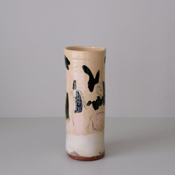 Vase 11 en faïence rouge H 23cm - Multicolore d'Héloise Bariol chez Brutal Ceramics