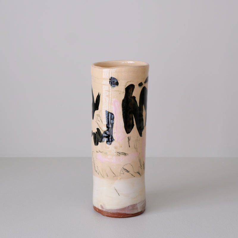 Vase 11 en faïence rouge H 23cm - Multicolore d'Héloise Bariol chez Brutal Ceramics
