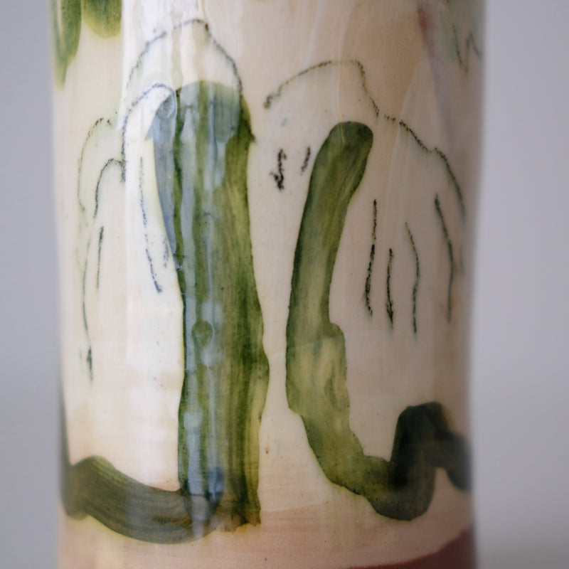 Vase 08 en faïence rouge H 23cm - Multicolore d'Héloise Bariol chez Brutal Ceramics