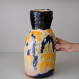 Vase en faïence rouge H 42cm d'Héloise Bariol chez Brutal Ceramics