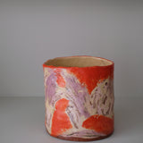 Vase en faïence rouge H 26,5cm d'Héloise Bariol chez Brutal Ceramics