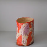 Vase en faïence rouge H 26,5cm d'Héloise Bariol chez Brutal Ceramics