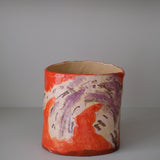 Vase en faïence rouge H 26,5cm d'Héloise Bariol chez Brutal Ceramics