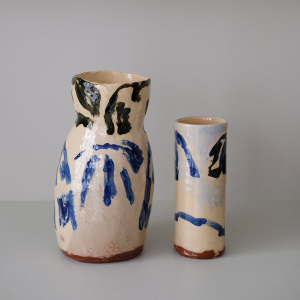 Vase 04 en faïence rouge H 23cm - Multicolore d'Héloise Bariol chez Brutal Ceramics
