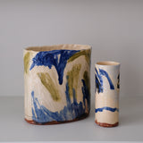 Vase 04 en faïence rouge H 23cm - Multicolore d'Héloise Bariol chez Brutal Ceramics