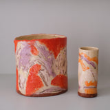 Vase en faïence rouge H 26,5cm d'Héloise Bariol chez Brutal Ceramics
