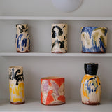 Vase en faïence rouge H 37,5cm - Multicolore d'Héloise Bariol chez Brutal Ceramics