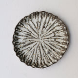 Assiette en terre recoltée D 19cm - blanc mat de potry chez Brutal Ceramics