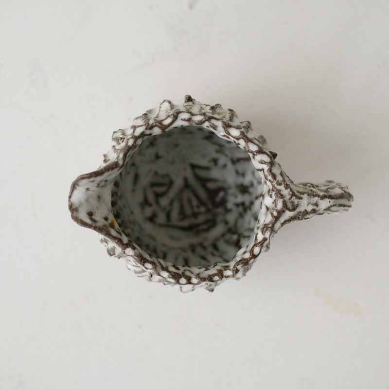 Pichet 03 en terre recoltée 735ml - blanc mat de Potry chez Brutal Ceramics