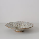 Assiette creuse en terre recoltée D 21cm - blanc gris de Potry chez Brutal Ceramics