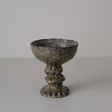 Verre à pied en terre recoltée 135ml - vert brillant de Potry chez Brutal Ceramics