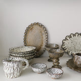 Bol à rebord en terre recoltée D 20,5cm - blanc et sable de Potry chez Brutal Ceramics