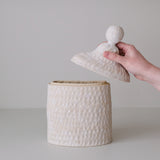 Boite en grès H 29cm - Blanc mat d'Apollonie Ceramics chez Brutal Ceramics