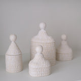 Boite en grès H 17,5cm - Blanc mat d'Apollonie Ceramics chez Brutal Ceramics