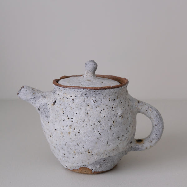 Théière en terre d'Aizenay 420 ml - blanc gris mat de Benoit Audureau chez Brutal Ceramics