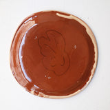 Assiette W25HB01 en faïence rouge D 19,5cm - Multicolore d'Héloise Bariol chez Brutal Ceramics