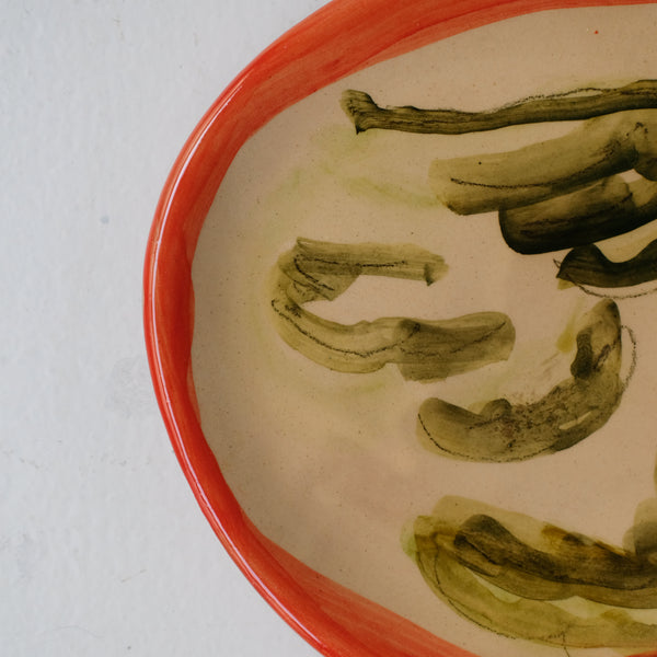 Assiette W25HB04 en faïence rouge D 19,5cm - Multicolore d'Héloise Bariol chez Brutal Ceramics