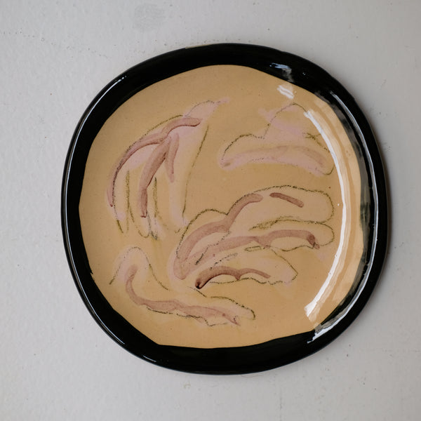 Assiette W25HB11 en faïence rouge D 19,5cm - Multicolore d'Héloise Bariol chez Brutal Ceramics
