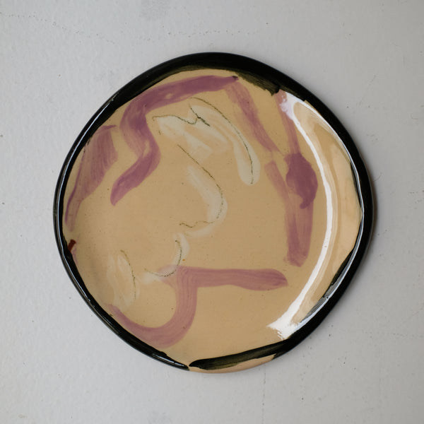 Assiette W25HB13 en faïence rouge D 19,5cm - Multicolore d'Héloise Bariol chez Brutal Ceramics