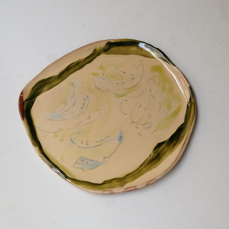 Assiette W25HB15 en faïence rouge D 25cm - Multicolore d'Héloise Bariol chez Brutal Ceramics