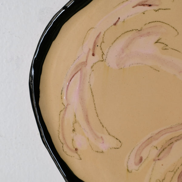 Assiette W25HB20 en faïence rouge D 25cm - Multicolore d'Héloise Bariol chez Brutal Ceramics