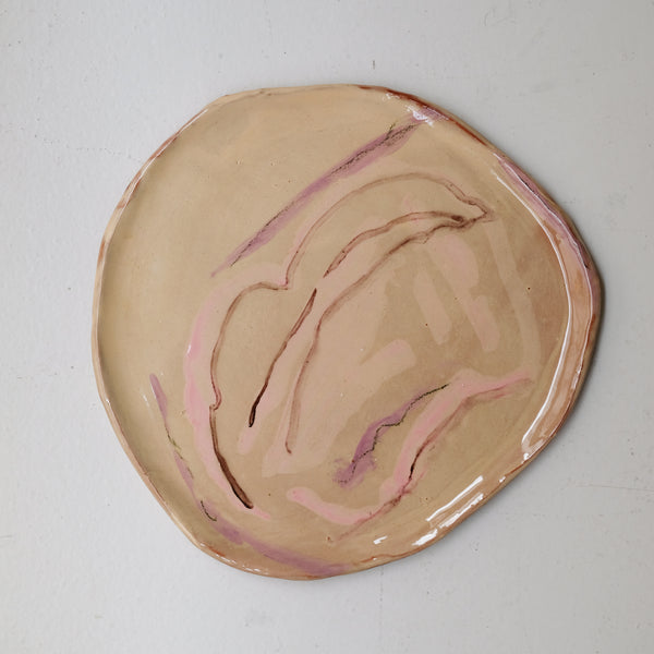 Assiette W25HB23 en faïence rouge D 25cm - Multicolore d'Héloise Bariol chez Brutal Ceramics