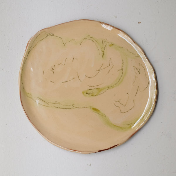 Assiette W25HB25 en faïence rouge D 25cm - Multicolore d'Héloise Bariol chez Brutal Ceramics