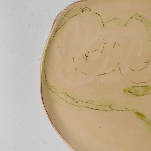 Assiette W25HB25 en faïence rouge D 25cm - Multicolore d'Héloise Bariol chez Brutal Ceramics