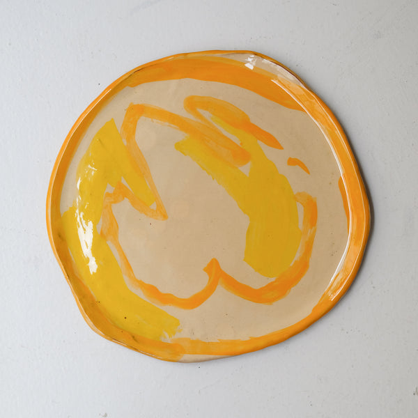 Assiette W25HB26 en faïence rouge D 25cm - Multicolore d'Héloise Bariol chez Brutal Ceramics