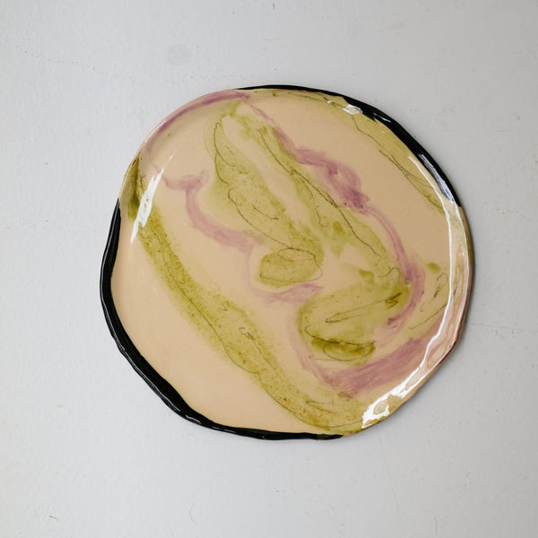 Assiette W25HB27 en faïence rouge D 25cm - Multicolore d'Héloise Bariol chez Brutal Ceramics