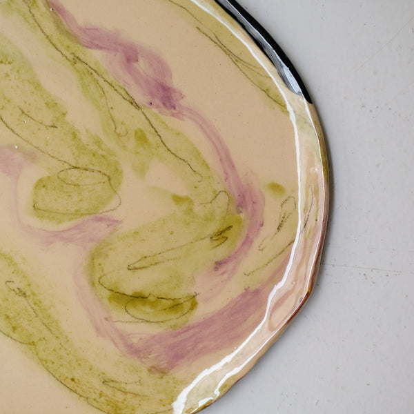 Assiette W25HB27 en faïence rouge D 25cm - Multicolore d'Héloise Bariol chez Brutal Ceramics