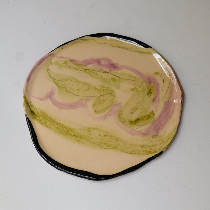 Assiette W25HB27 en faïence rouge D 25cm - Multicolore d'Héloise Bariol chez Brutal Ceramics