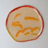 Assiette W25HB28 en faïence rouge D 25cm - Multicolore d'Héloise Bariol chez Brutal Ceramics