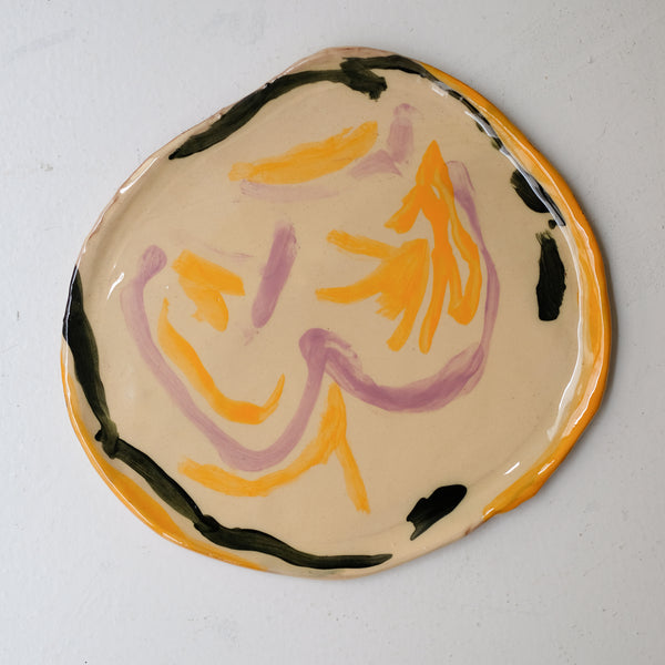 Assiette W25HB29 en faïence rouge D 25cm - Multicolore d'Héloise Bariol chez Brutal Ceramics