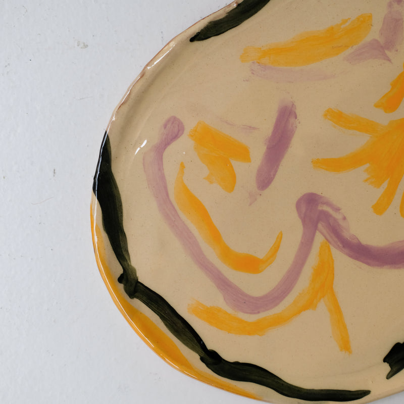 Assiette W25HB29 en faïence rouge D 25cm - Multicolore d'Héloise Bariol chez Brutal Ceramics