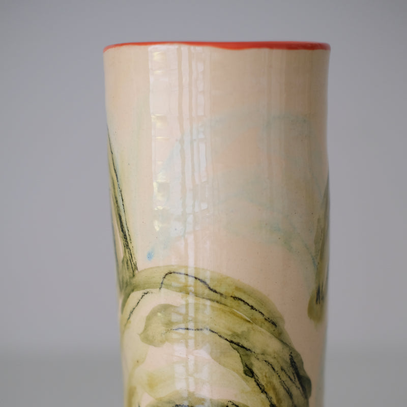 Vase W25HB01 en faïence rouge H 23cm - Multicolore d'Héloise Bariol chez Brutal Ceramics