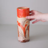 Vase W25HB03 en faïence rouge H 23cm - Multicolore d'Héloise Bariol chez Brutal Ceramics