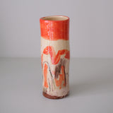 Vase W25HB03 en faïence rouge H 23cm - Multicolore d'Héloise Bariol chez Brutal Ceramics