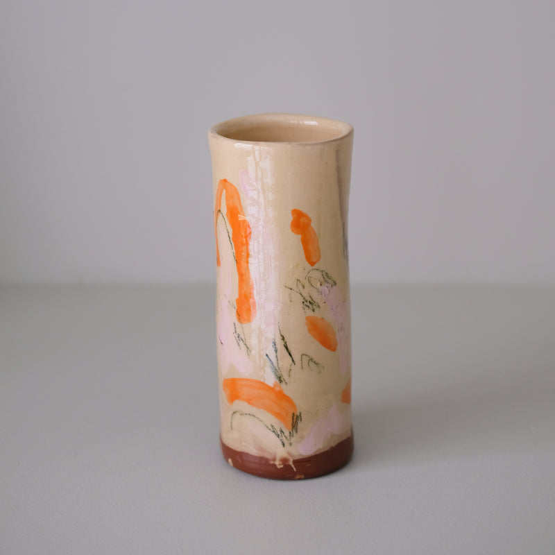 Vase W25HB04 en faïence rouge H 23cm - Multicolore d'Héloise Bariol chez Brutal Ceramics