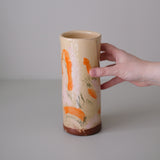 Vase W25HB04 en faïence rouge H 23cm - Multicolore d'Héloise Bariol chez Brutal Ceramics