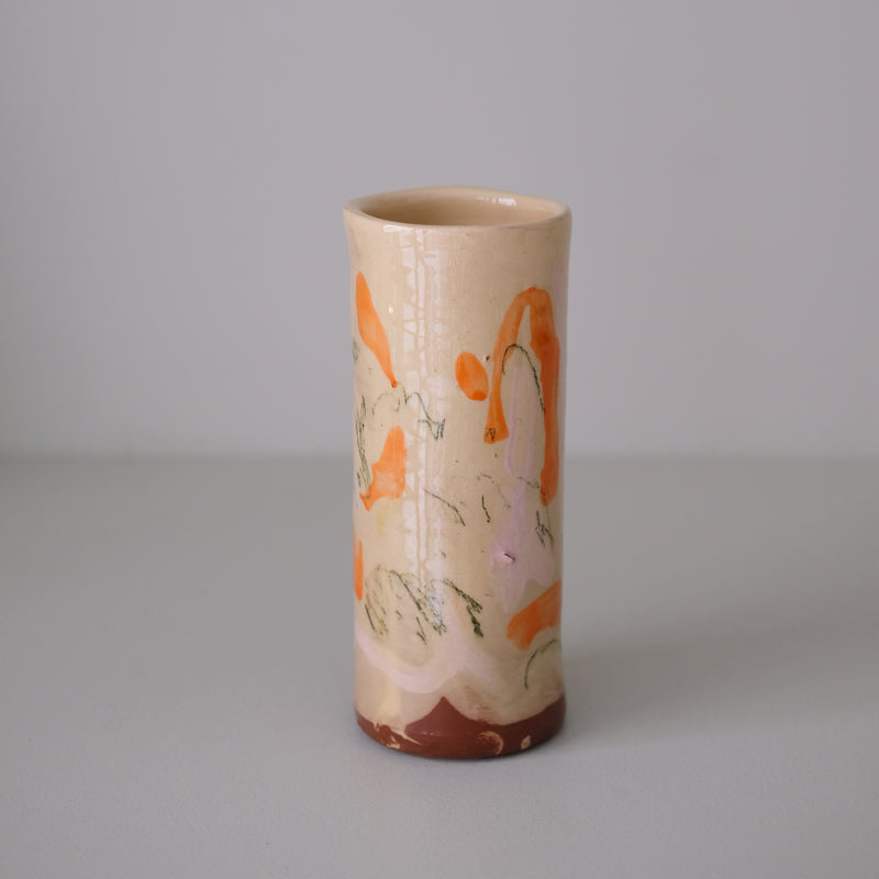 Vase W25HB04 en faïence rouge H 23cm - Multicolore d'Héloise Bariol chez Brutal Ceramics