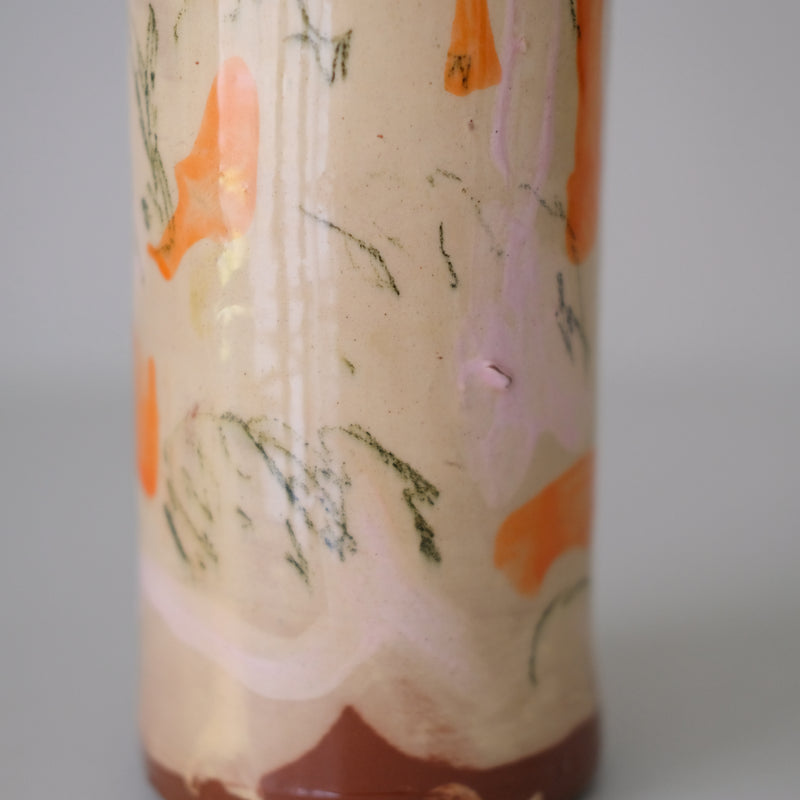 Vase W25HB04 en faïence rouge H 23cm - Multicolore d'Héloise Bariol chez Brutal Ceramics