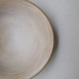 "Wheat ear" stoneware bowl, 15cm diameter - beige white