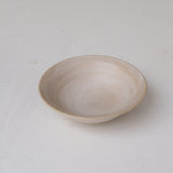 "Wheat ear" stoneware bowl, 15cm diameter - beige white