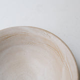 "Wheat ear" stoneware bowl, 15cm diameter - beige white