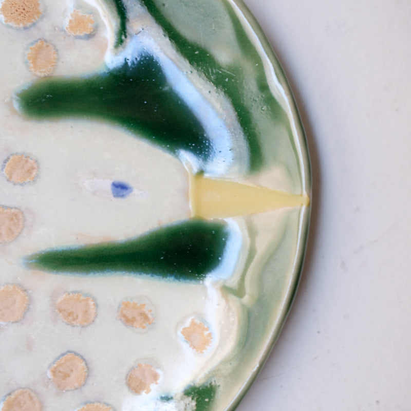 Assiette W25MY20 en grès D 18,5cm - multicolore de Marie-Yaé Suematsu chez Brutal Ceramics