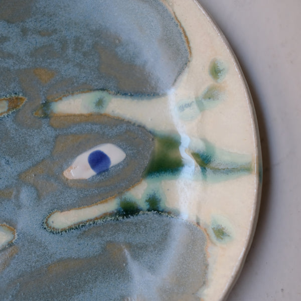 Assiette W25MY25 en grès D 18,5cm - multicolore de Marie-Yaé Suematsu chez Brutal Ceramics